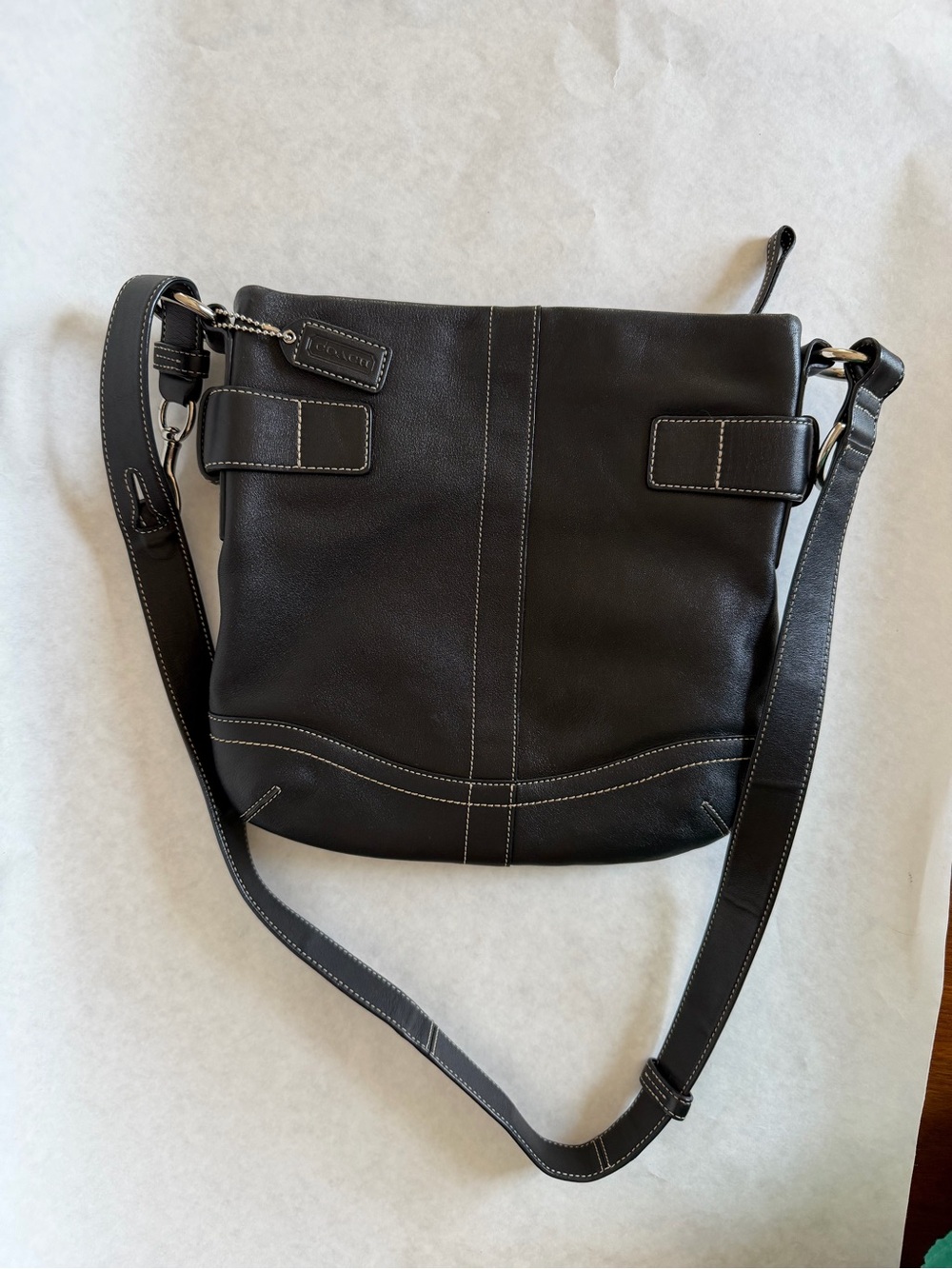 Coach Soho Slim Duffel Bag Black Leather 1452 - Picture 5 of 5